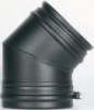 Отвод 45 гр. д. 200 (Schiedel Permeter изоляция 50 мм) / черный цвет