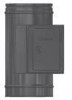 Тройник прочистки для твердого топлива д. 200 (Schiedel Permeter изоляция 50 мм) / черный цвет